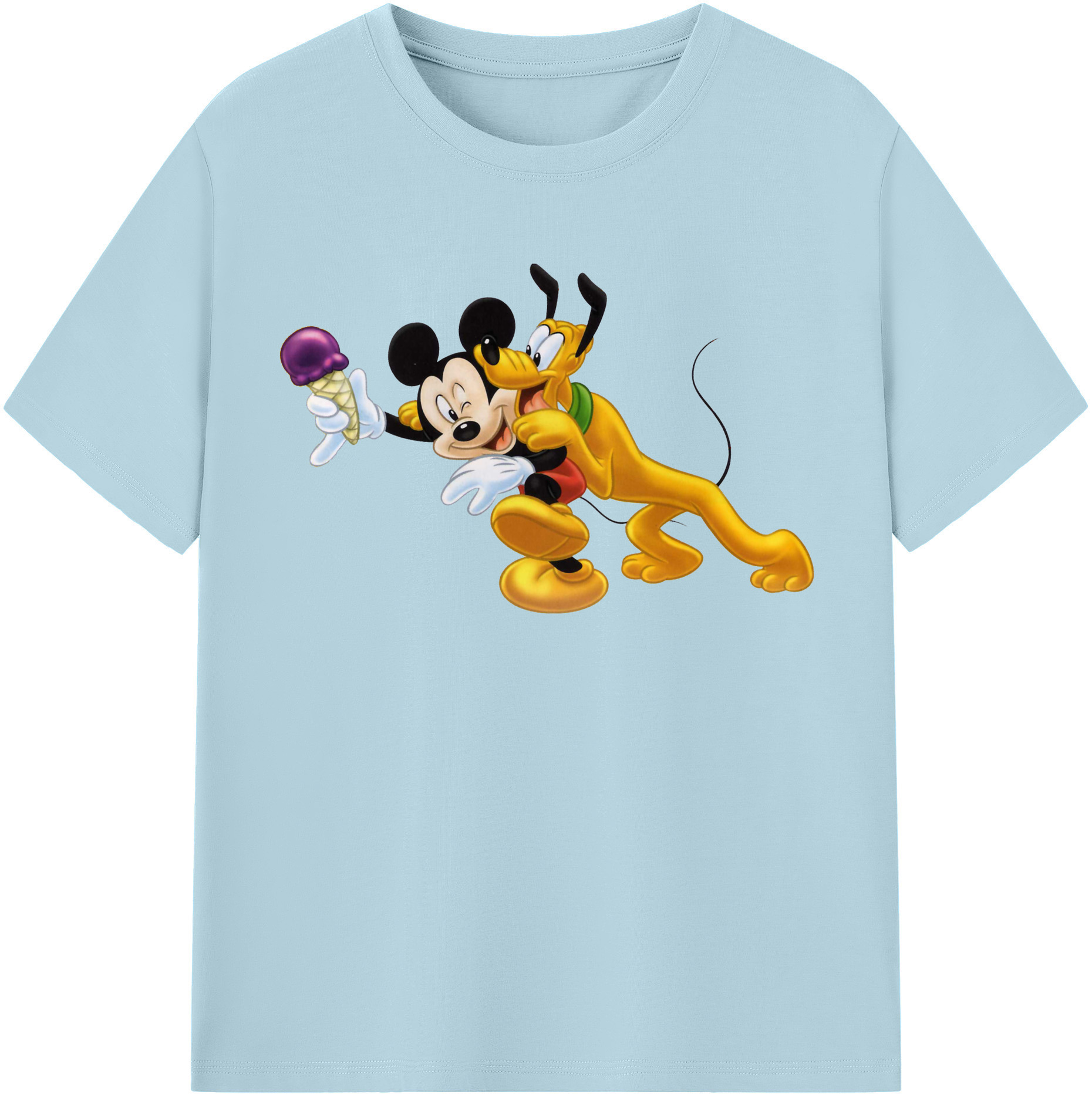 （画像用） ミッキーマウス Mickey Mouse 綿100％半袖Tシャツ（フロントプリント）